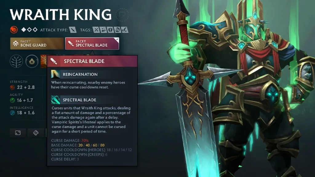 Dota 2 7.36 Facets Wraith King