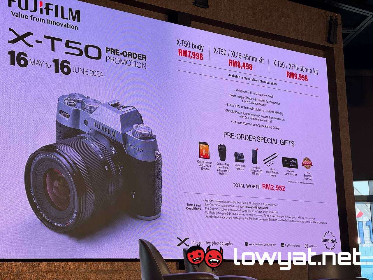 Fujifilm gfx100s ii x-t50 msia