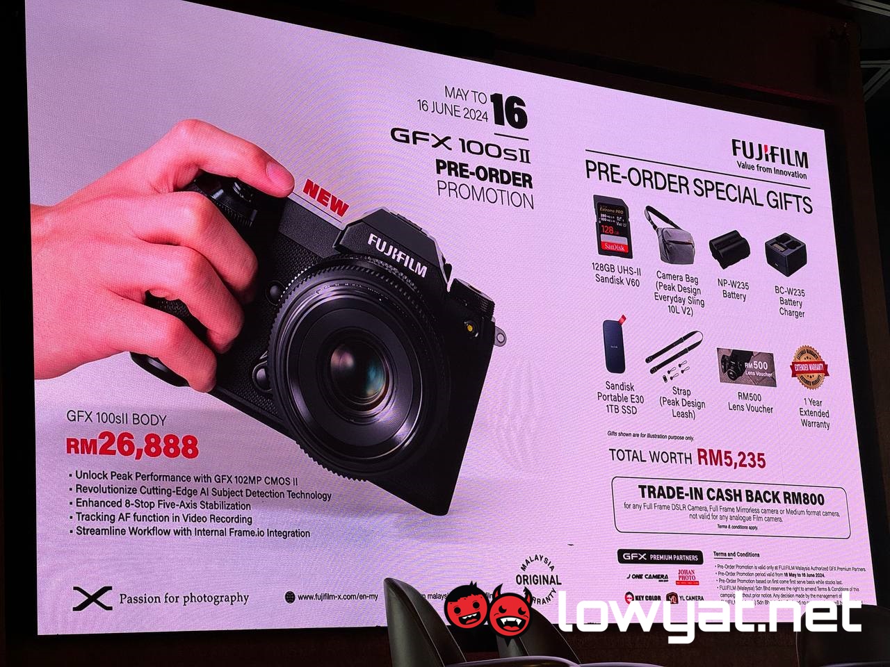 Fujifilm gfx100s ii x-t50 msia