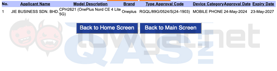 Oneplus Nord Ce4 Lite Gets Sirim Certification Ahead Of Launch Lowyat Net Oneplus Nord Ce4 Lite Gets Sirim Certification Ahead Of Launch Lowyat Net