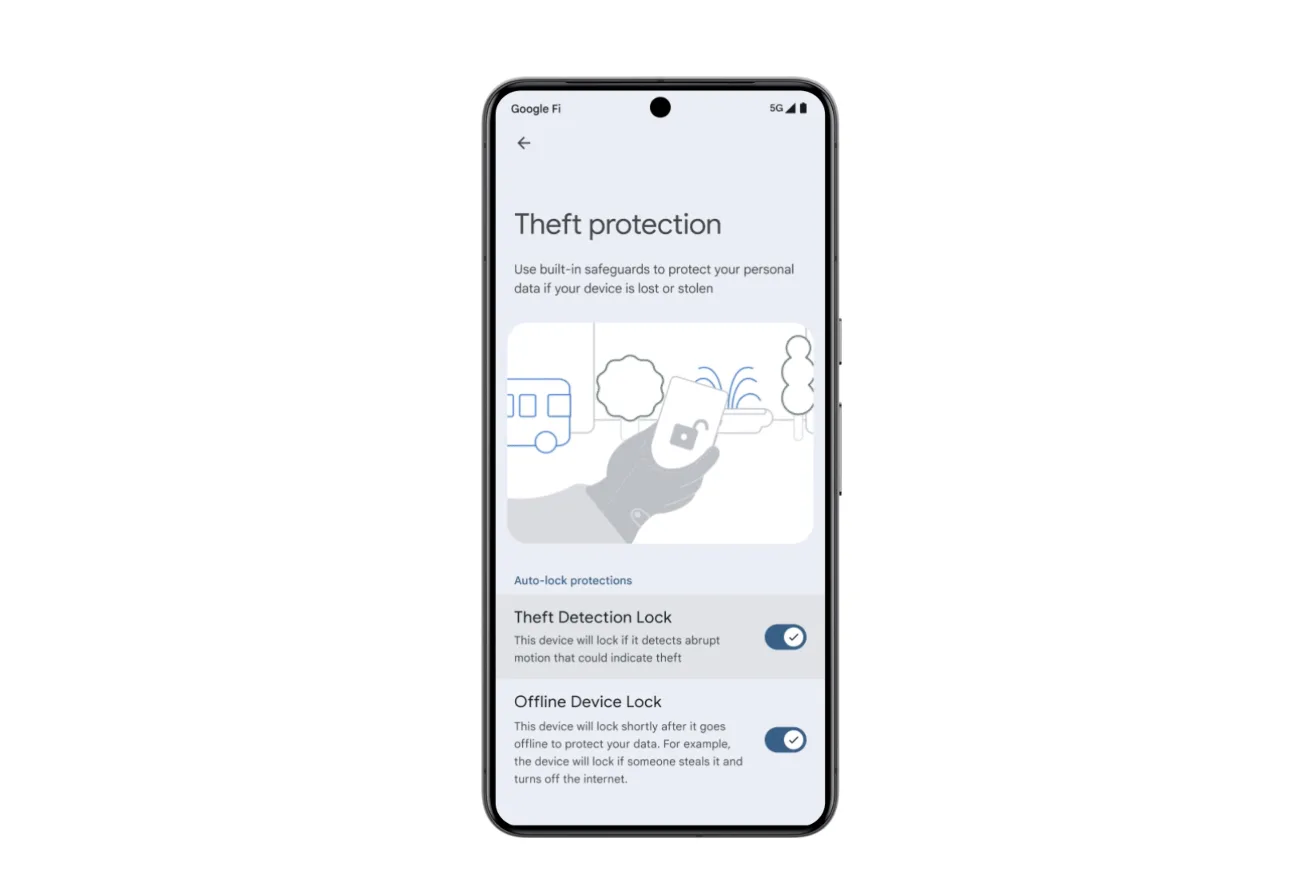 google android security theft detection lock