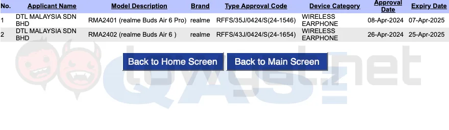 realme buds air 6 pro sirim