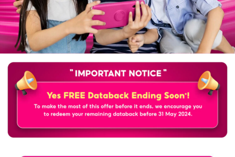 shopee yes 5g databack