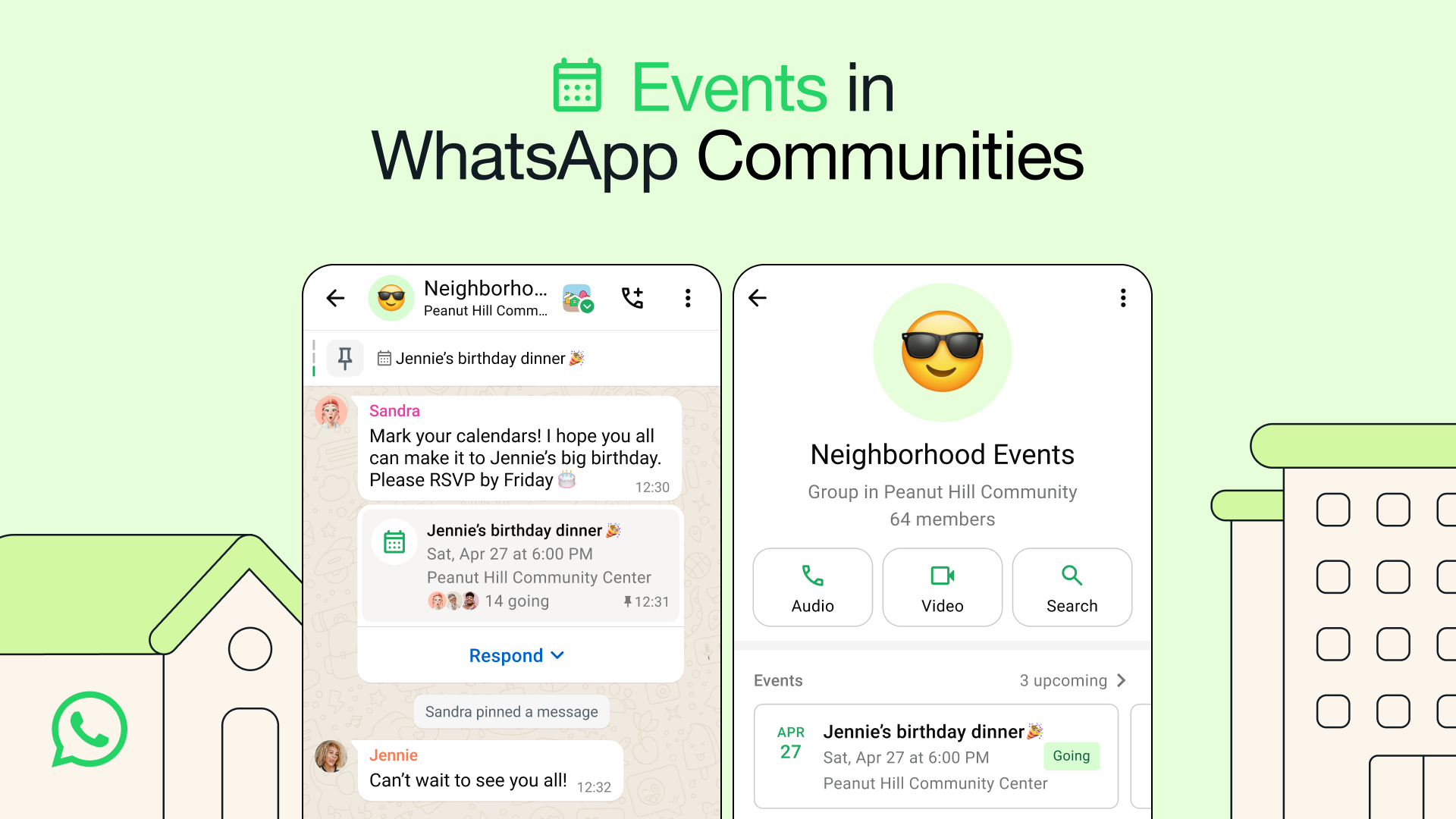 whatsapp communities events