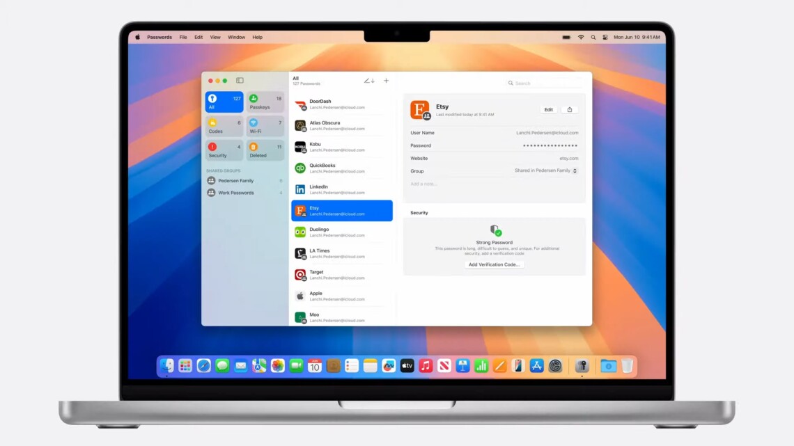 Apple Passwords UI