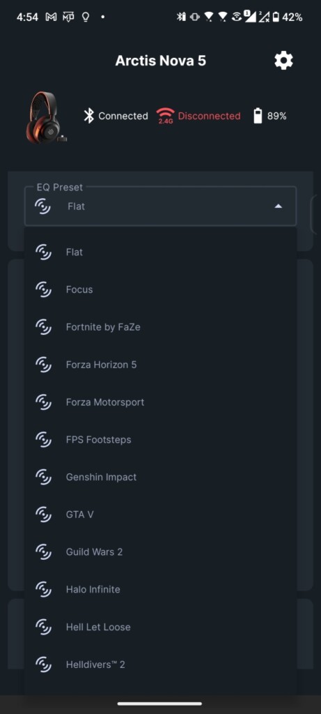 SteelSeries Arctis Nova 5 app equalisers resize