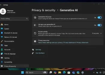 Windows 11 Insider Preview Build 26236 apps generative AI access permissions