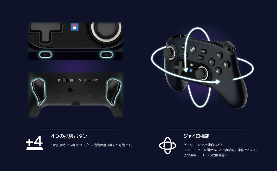 Wireless Horipad for Steam features