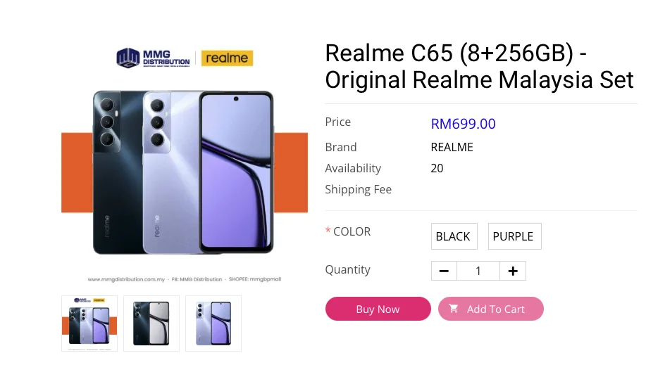 reame C65 Price Leak