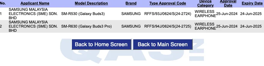 samsung galaxy buds3 pro sirim