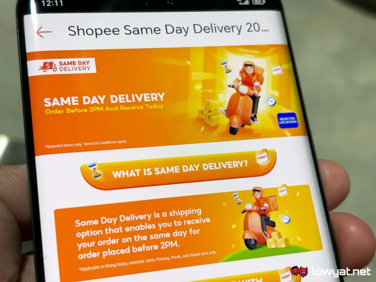 shopee same day delivery
