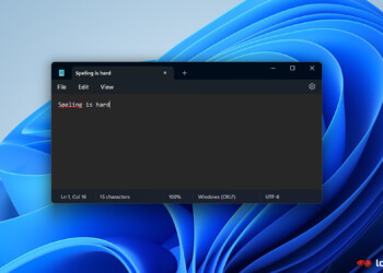 Notepad new spell check autocorrect features
