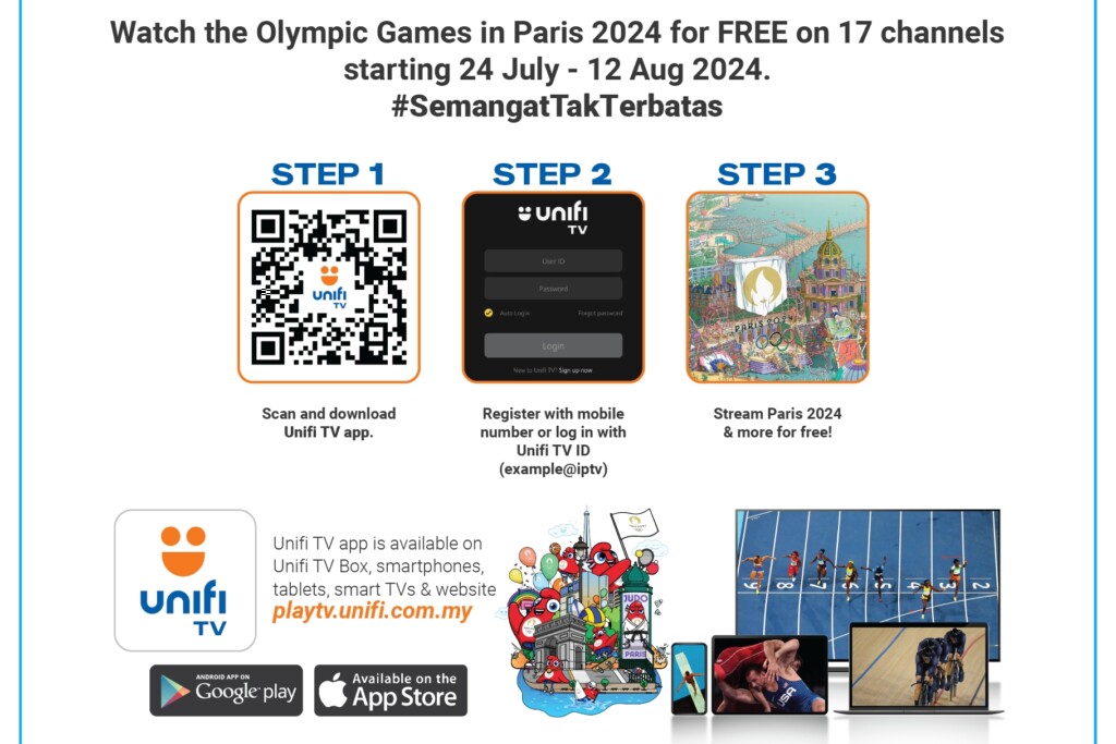 Paris 2024 Olympics Unifi TV steps