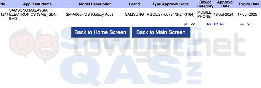 Samsung Galaxy A06 SIRIM