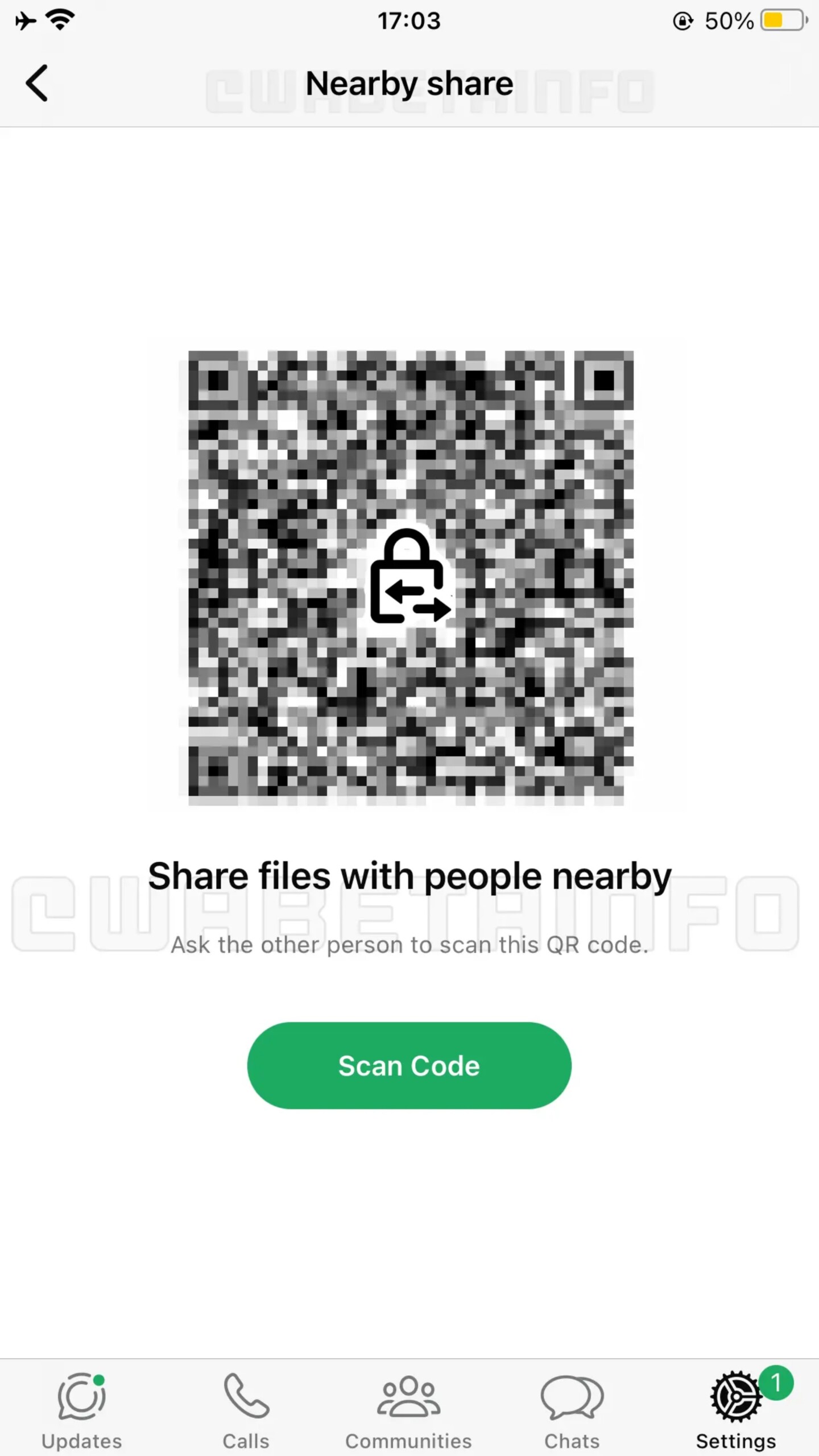 WhatsApp Airdrop feature