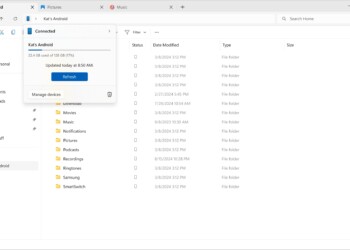 Windows Android File Explorer