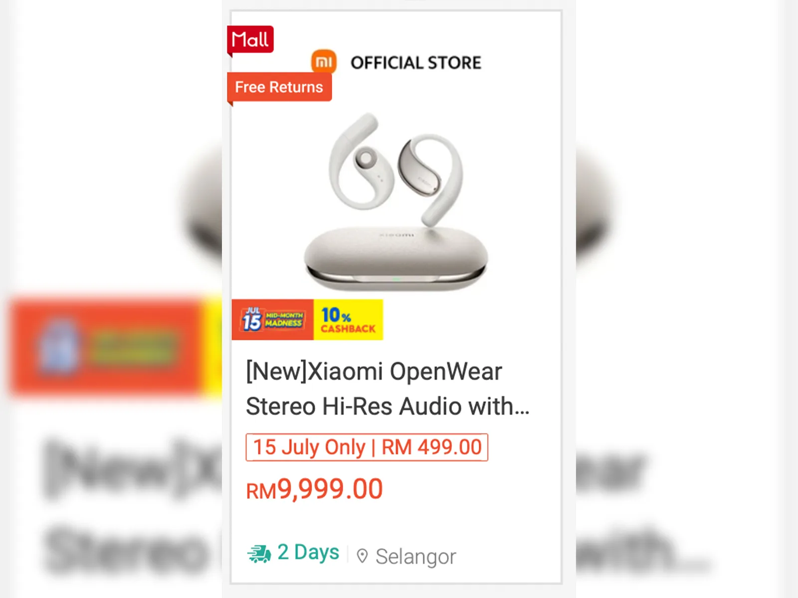 Xiaomi OpenWear Stereo Malaysia price