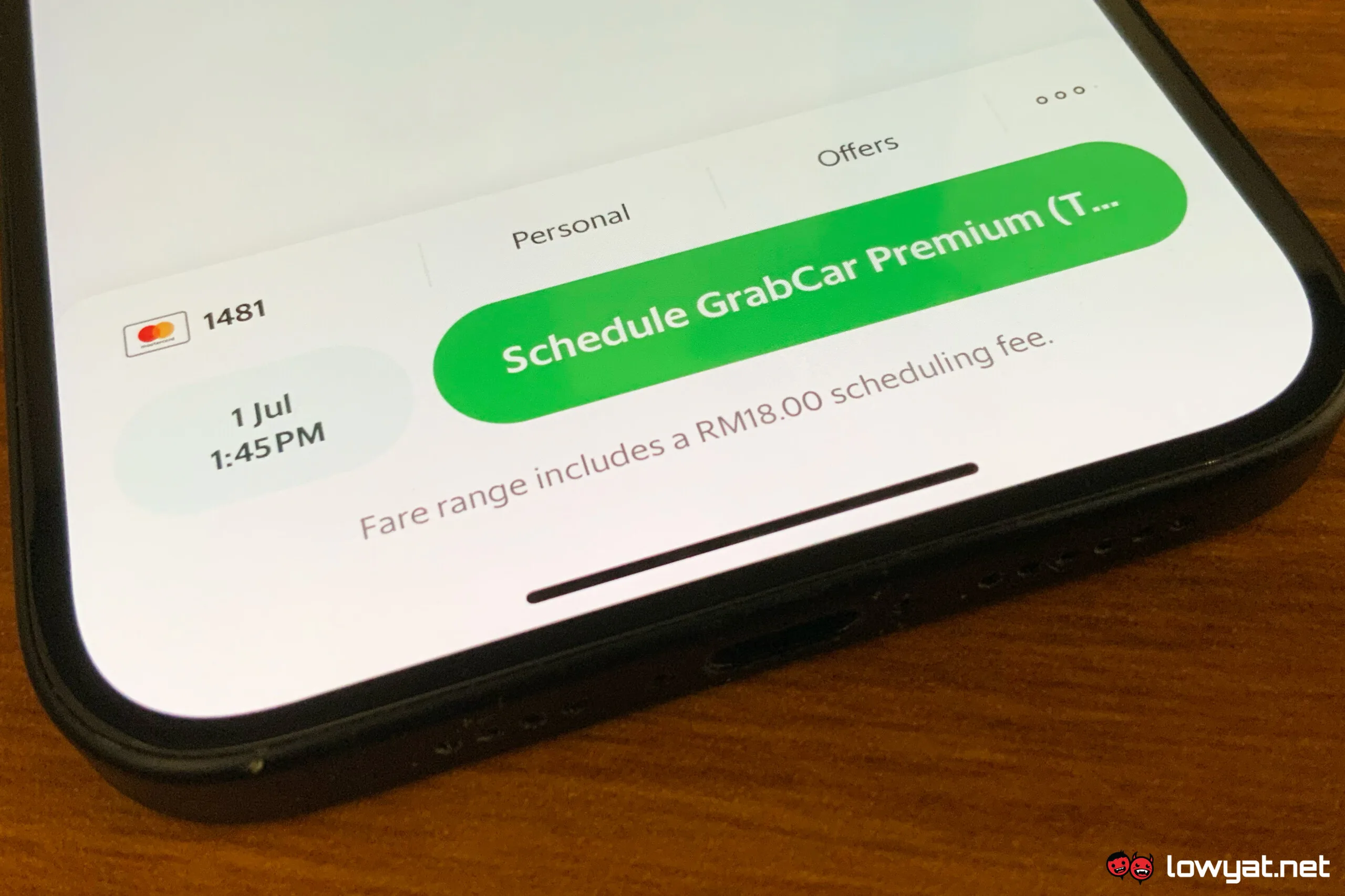grab advance booking scheduling fee
