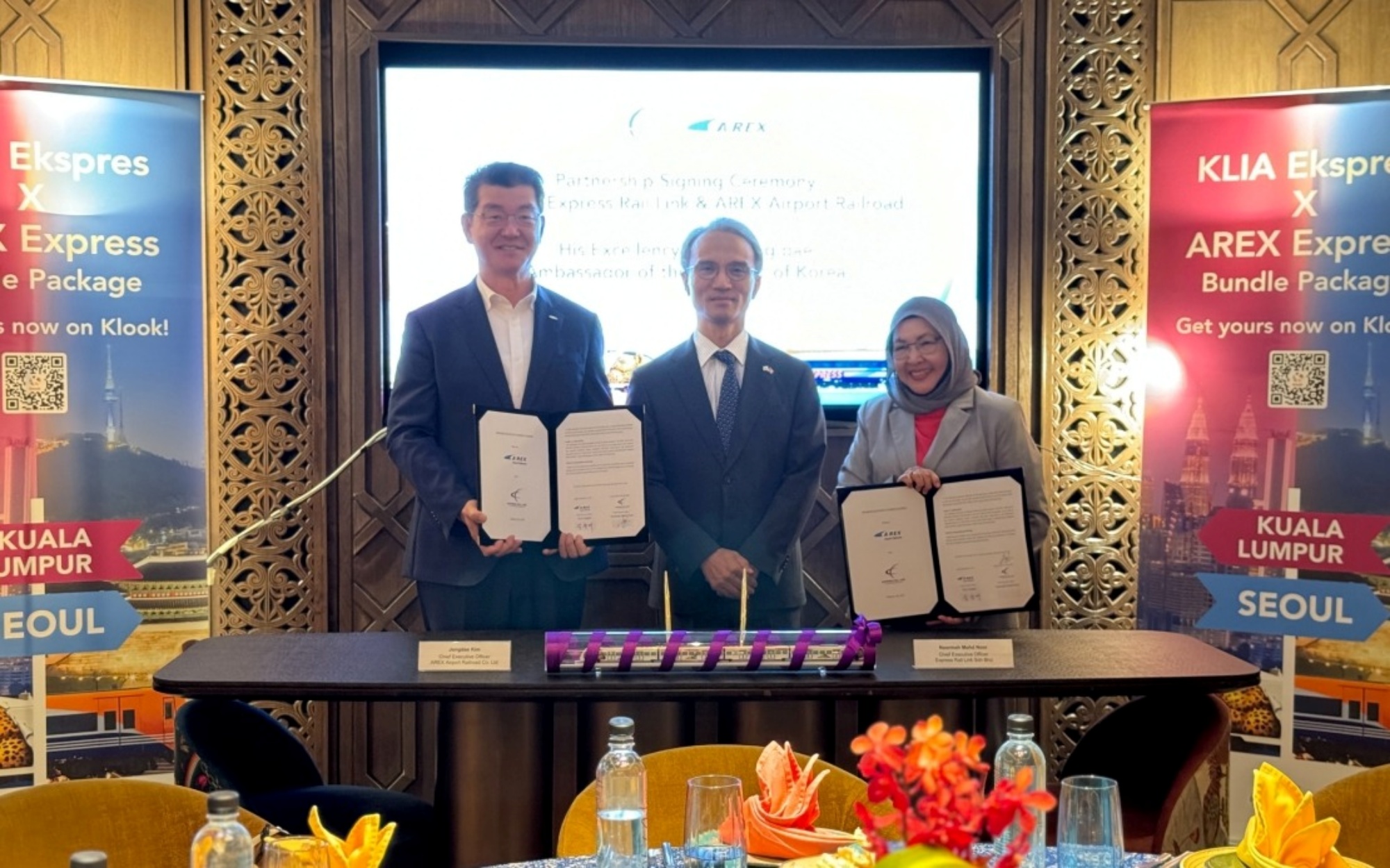 ERL KLIA Express AREX partnership Klook