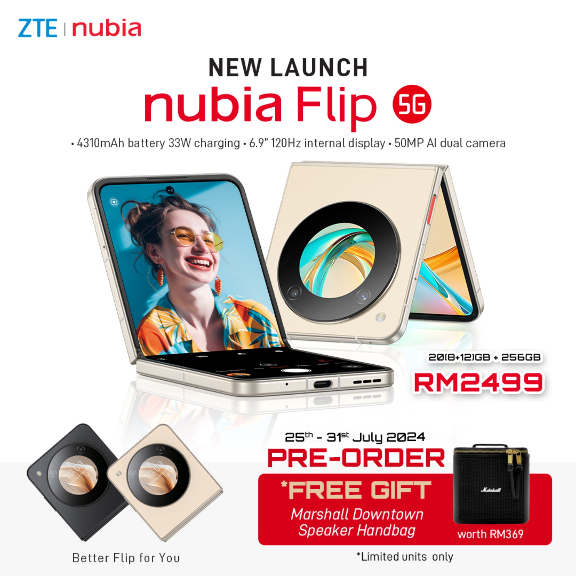 nubia flip 5g debuts in msia again