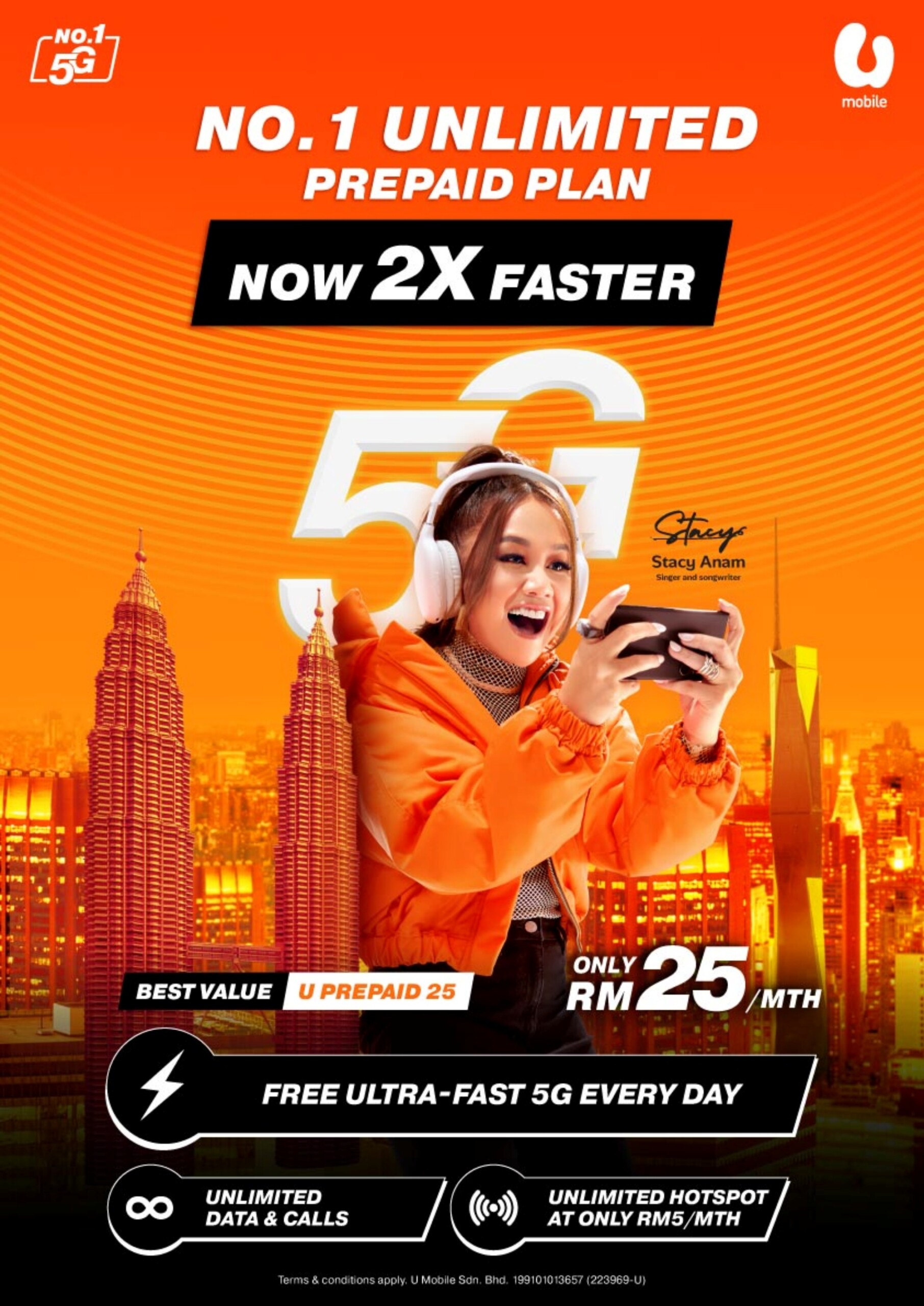 U Mobile doubles U Prepaid speed