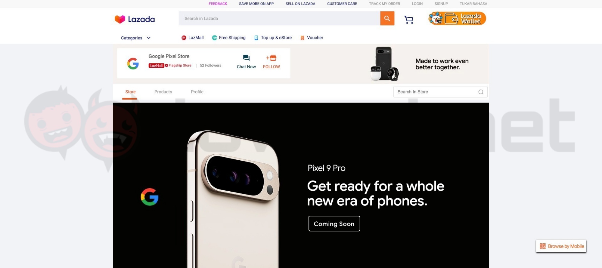 Google Pixel Store Lazada Shopee