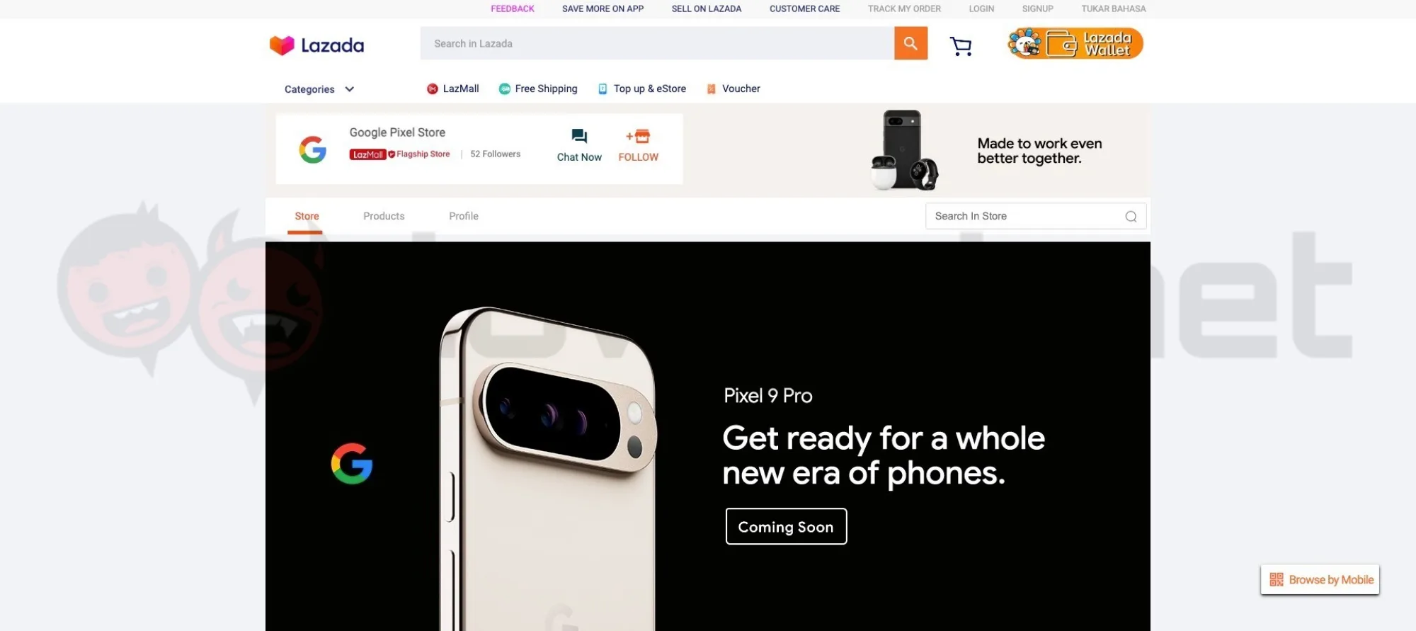Google Pixel Store Lazada Shopee