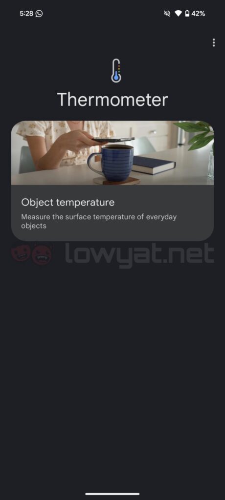 Pixel 9 Pro temperature sensor
