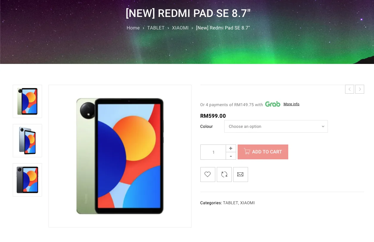 Redmi Pad SE 8.7 Malaysian Price