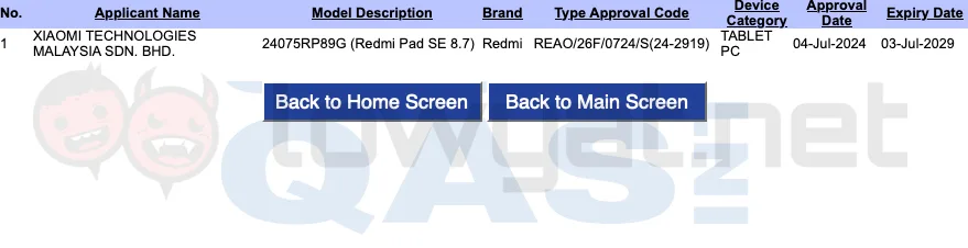 Redmi Pad SE 8.7 SIRIM