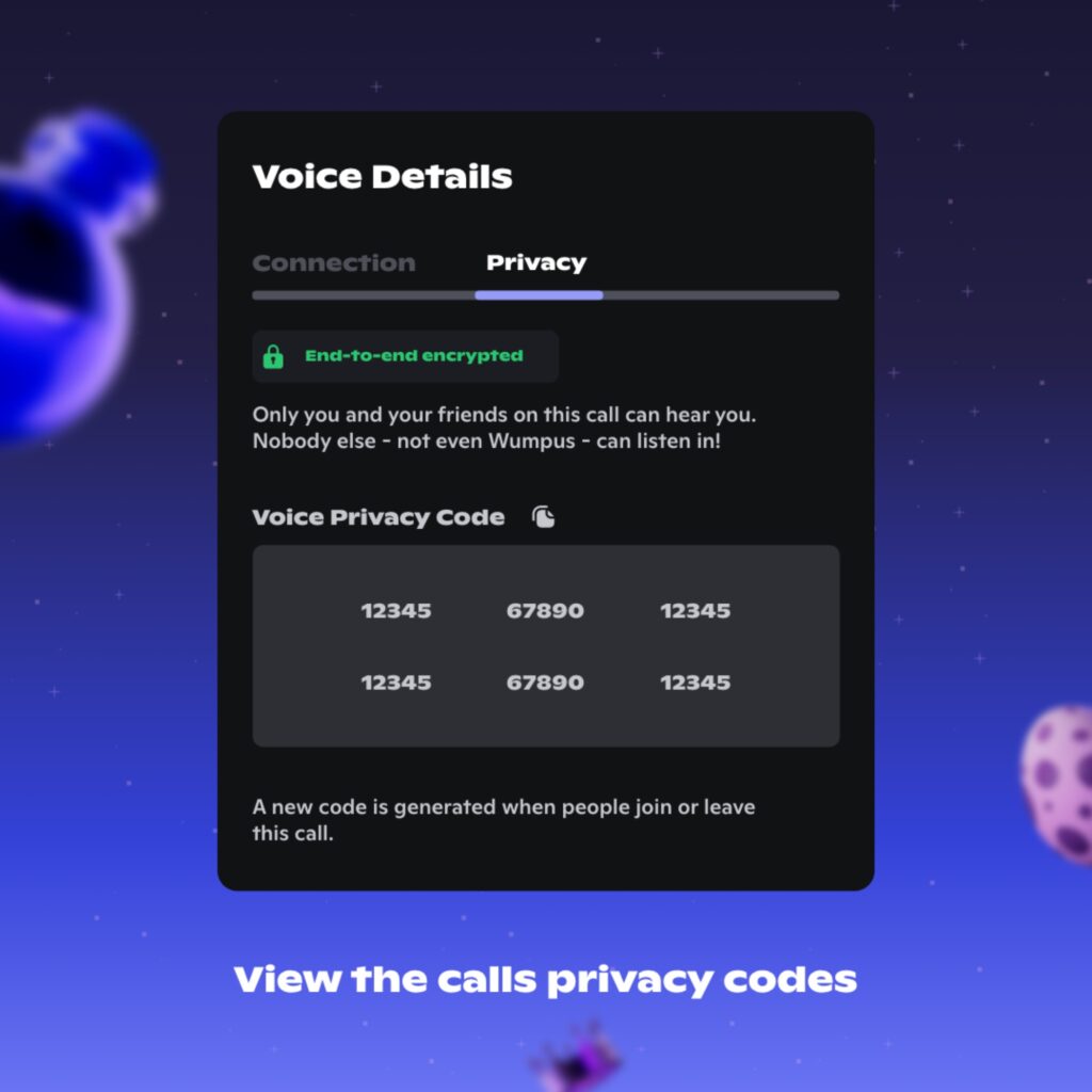 Discord e2ee voice video chats