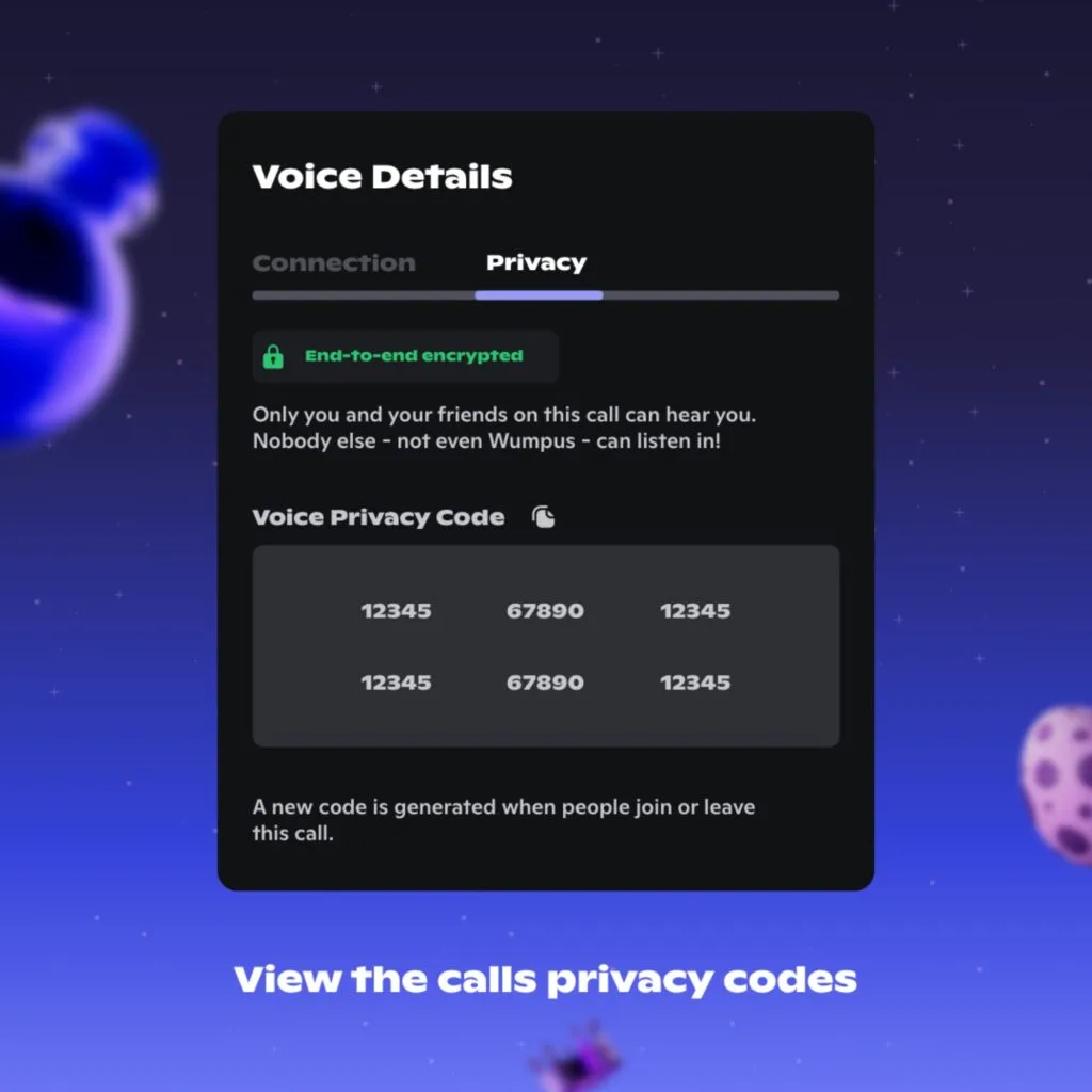 Discord e2ee voice video chats