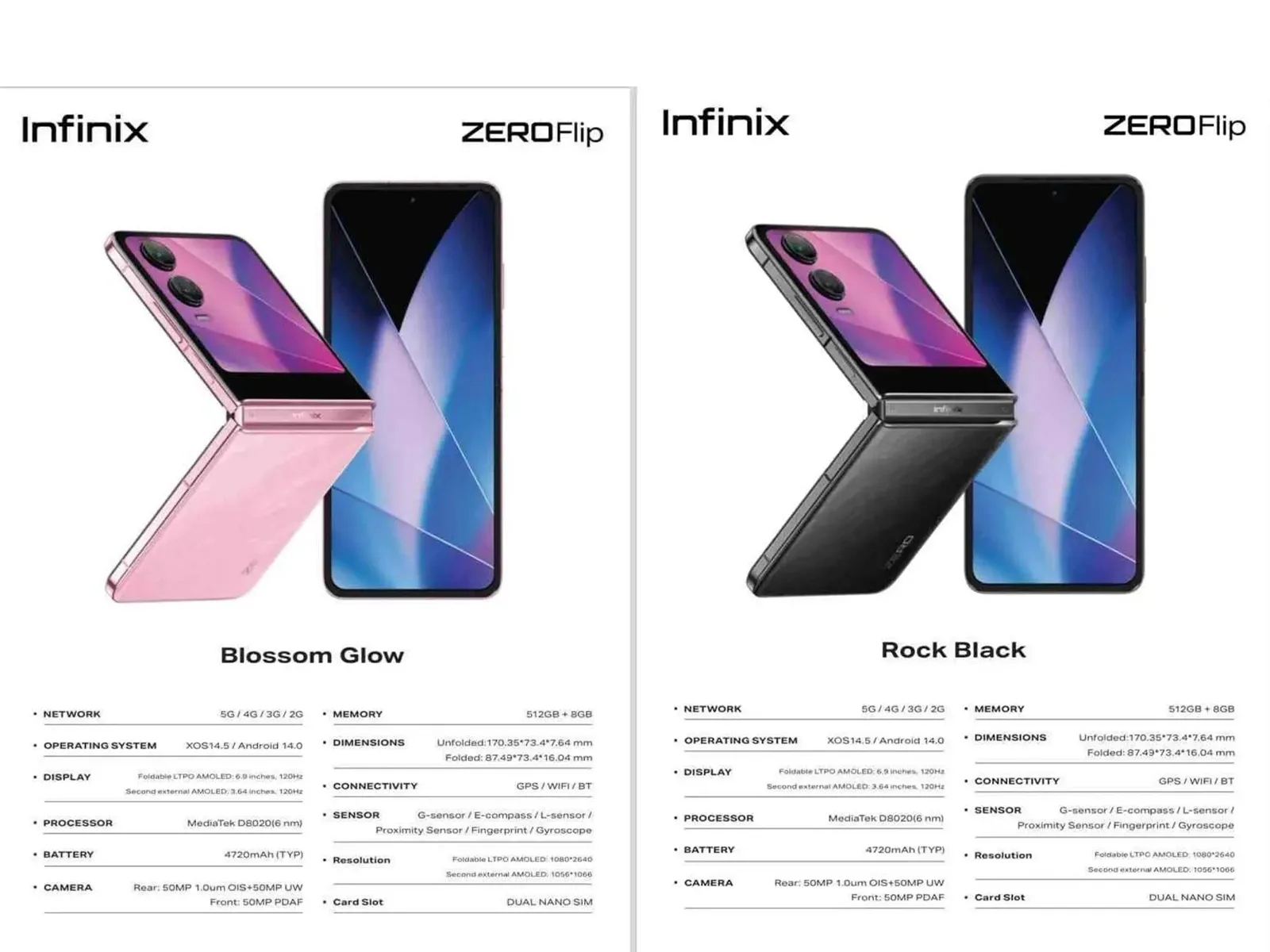Infinix Zero Flip specs