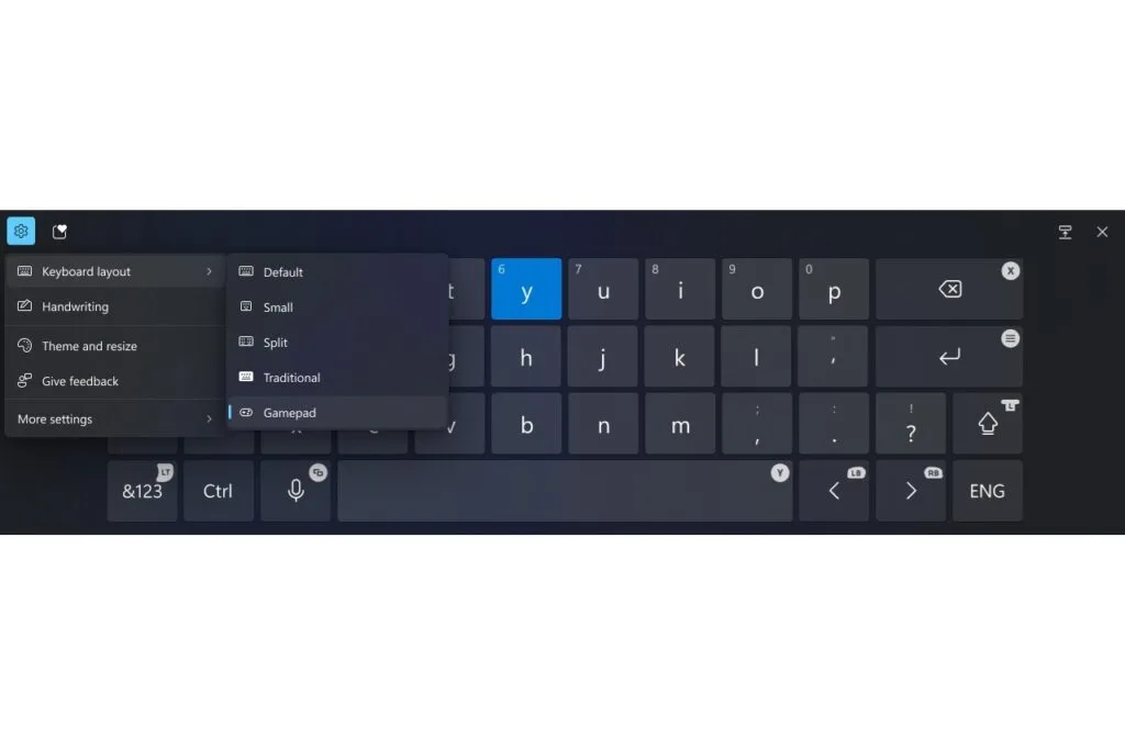 gamepad keyboard