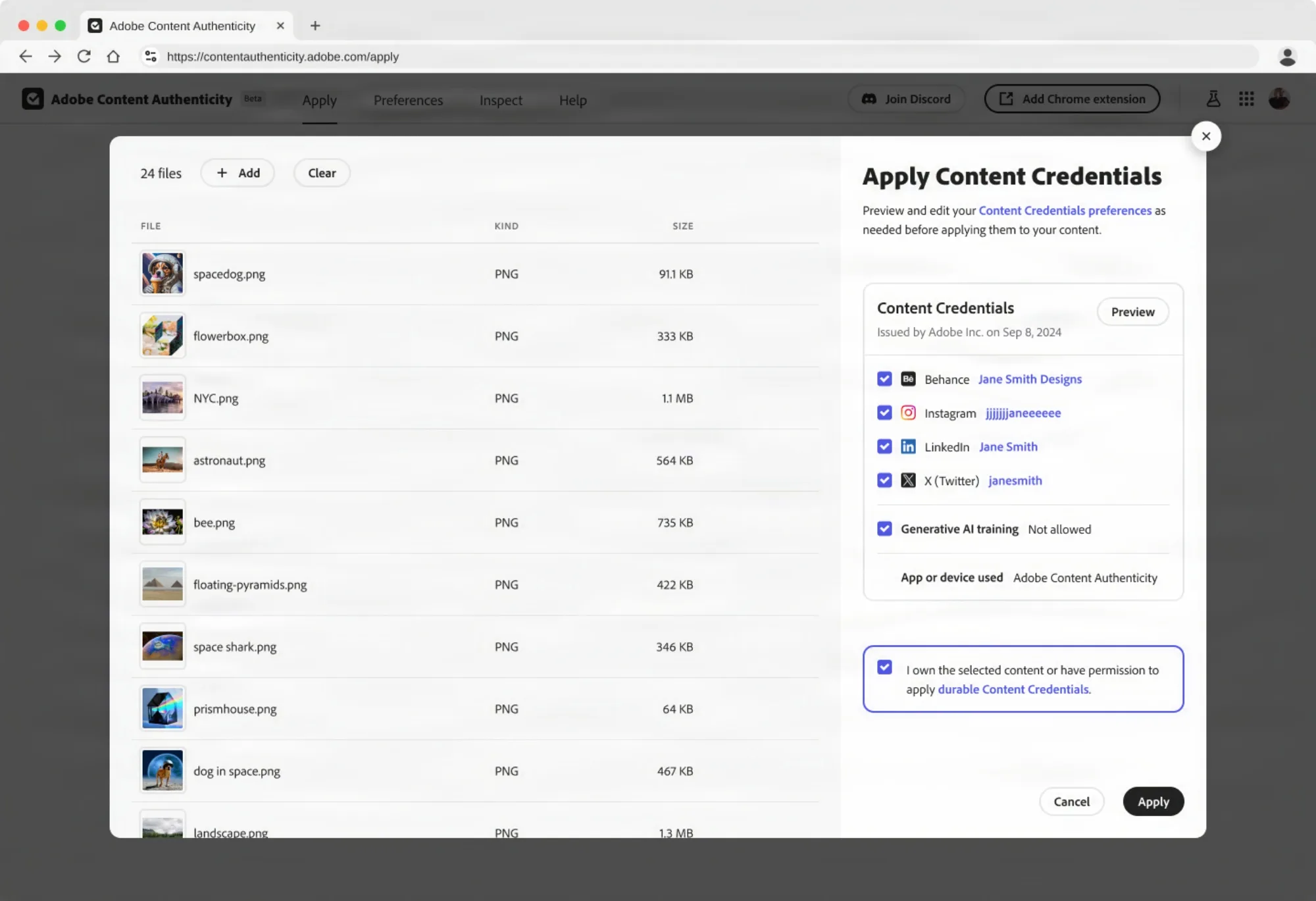 adobe content authenticity web app beta