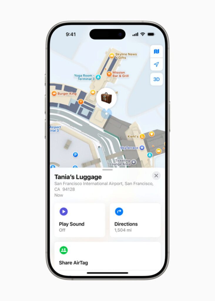 Apple new Share Item Location feature for Find My