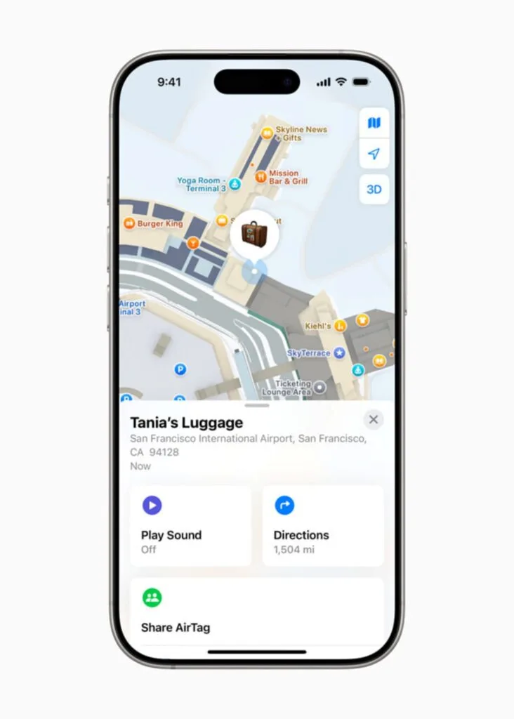 Apple new Share Item Location feature for Find My