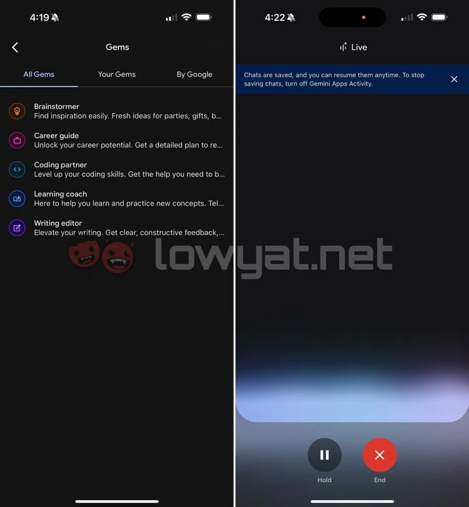 Google Gemini iOS Malaysia screens