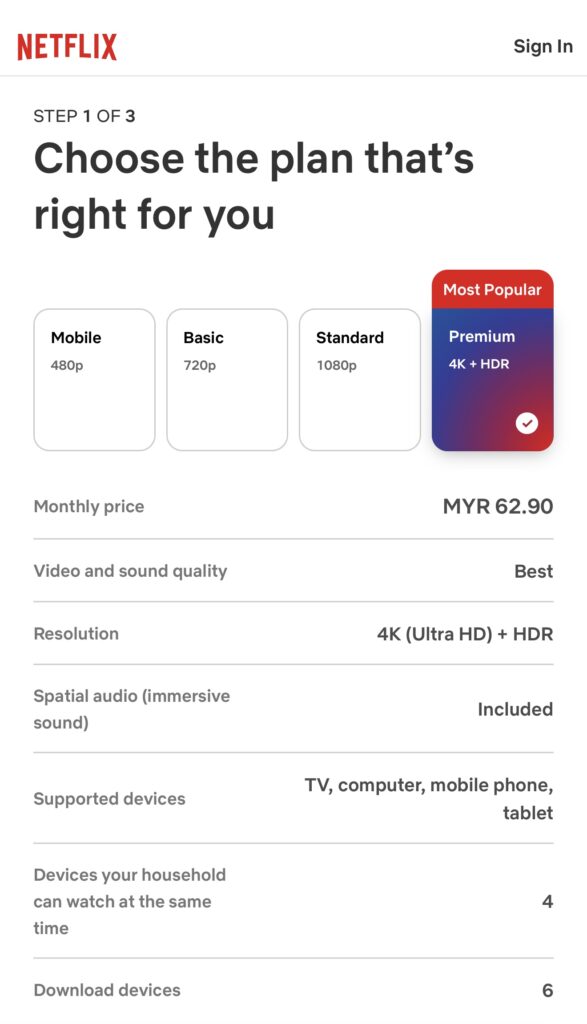 Astro Netflix unifi price change november 2024