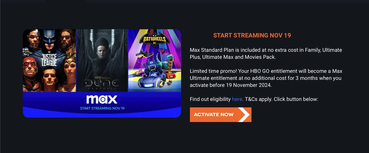 Max Streaming Unifi