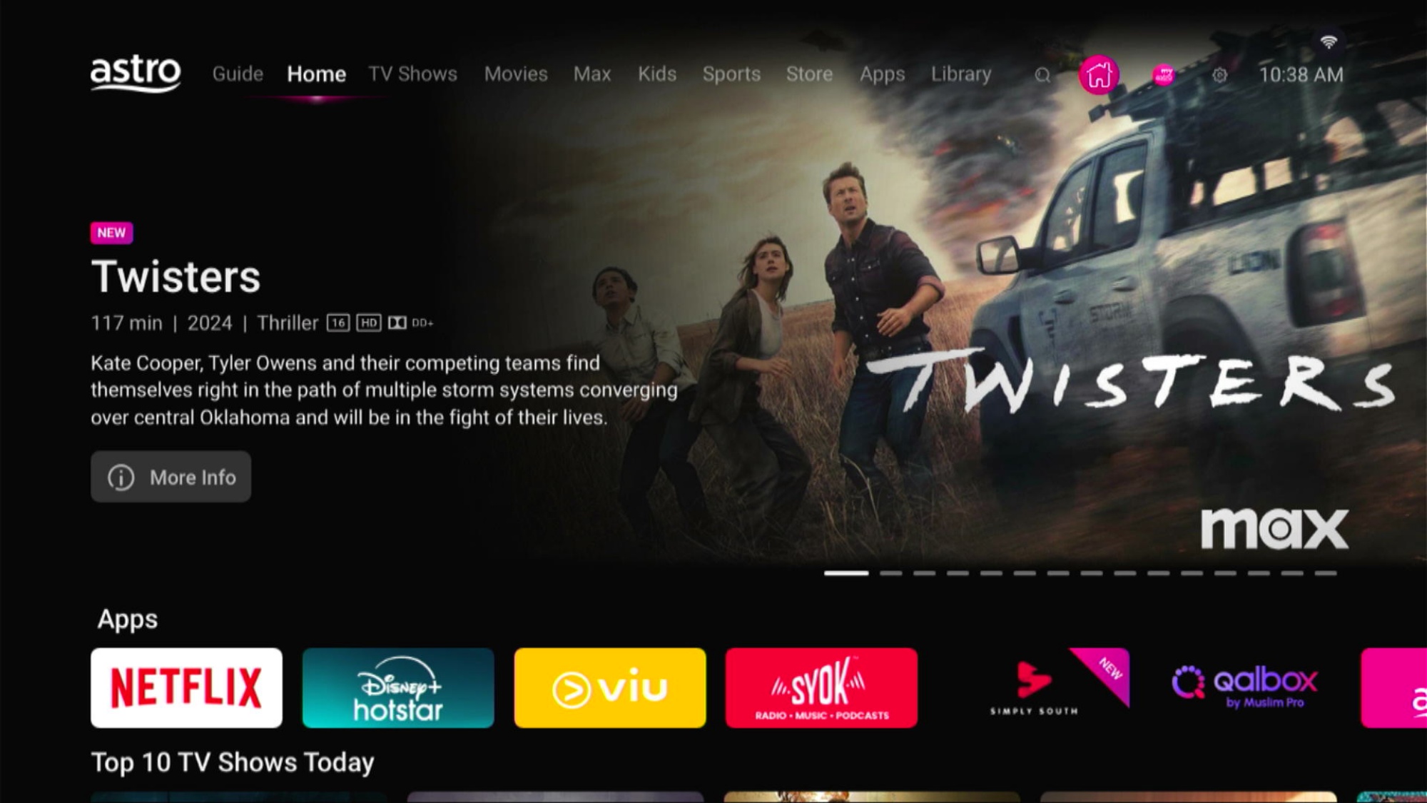 max now available via astro