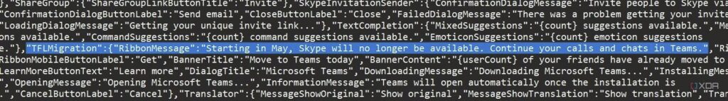 Skype shut down May in code