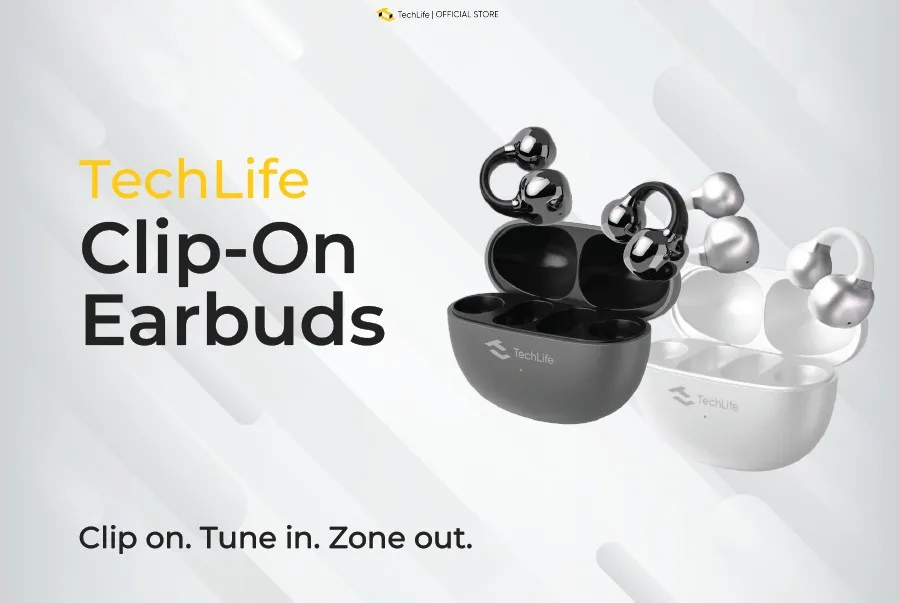 TechLife Clip-on Earbuds
