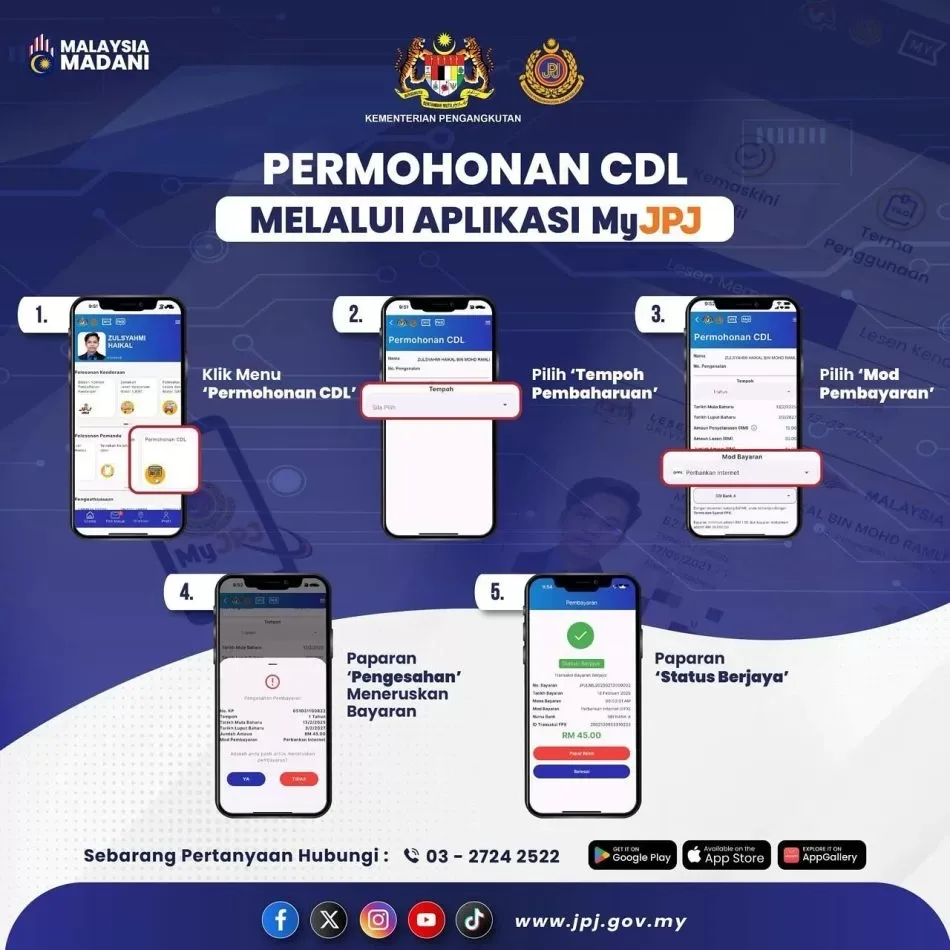 myjpj app can now upgrade p license online