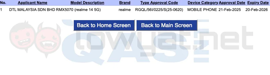 realme 14 5G SIRIM