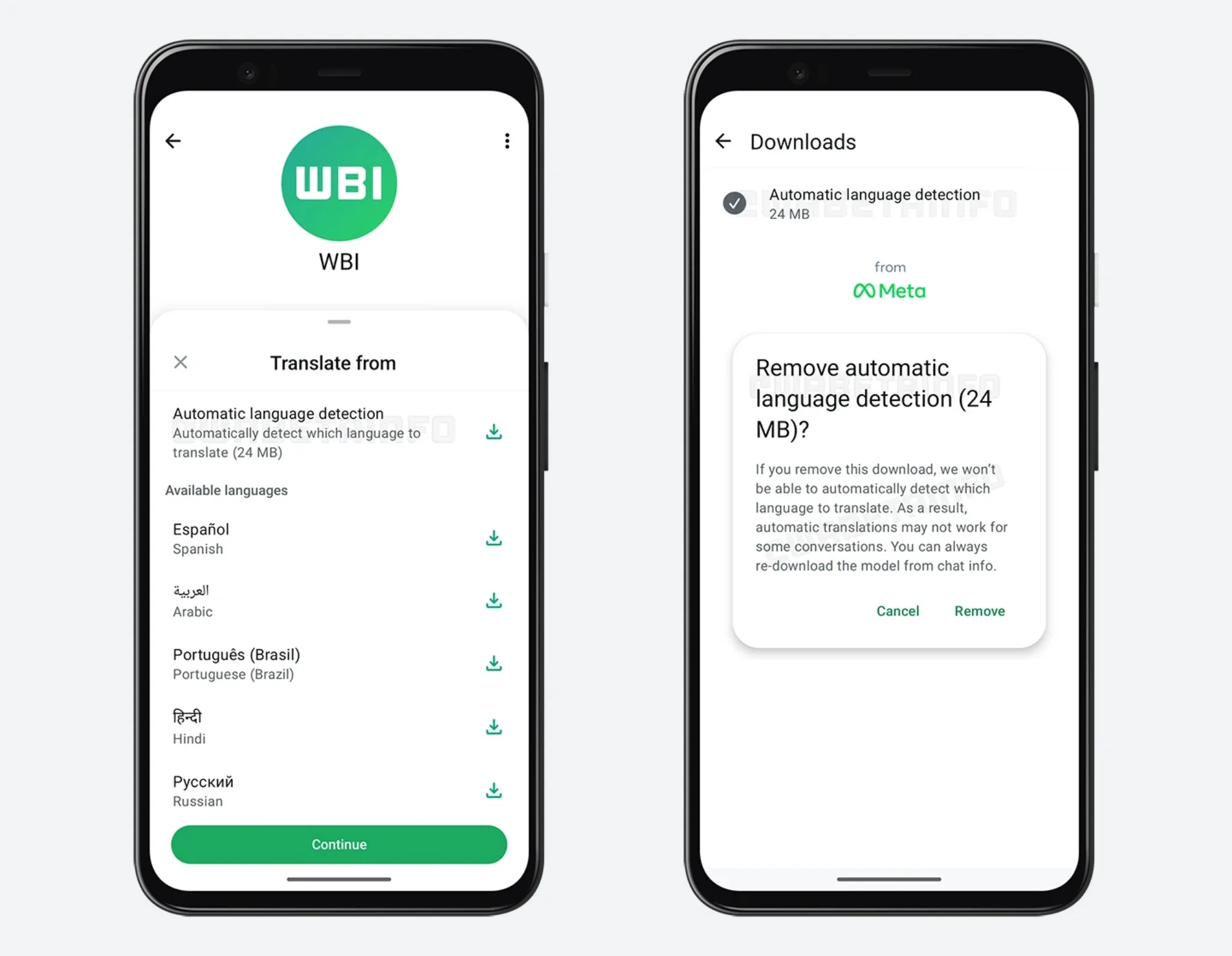 whatsapp translation automatic language detection