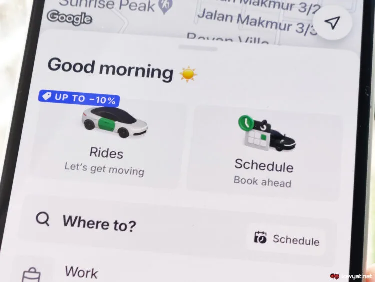 Bolt schedule ride