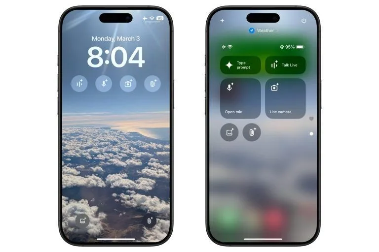 Google Gemini iOS lockscreen widget