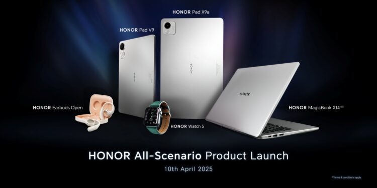 HONOR Pad X9a V9 MagicBook X14 2025 launch date msia