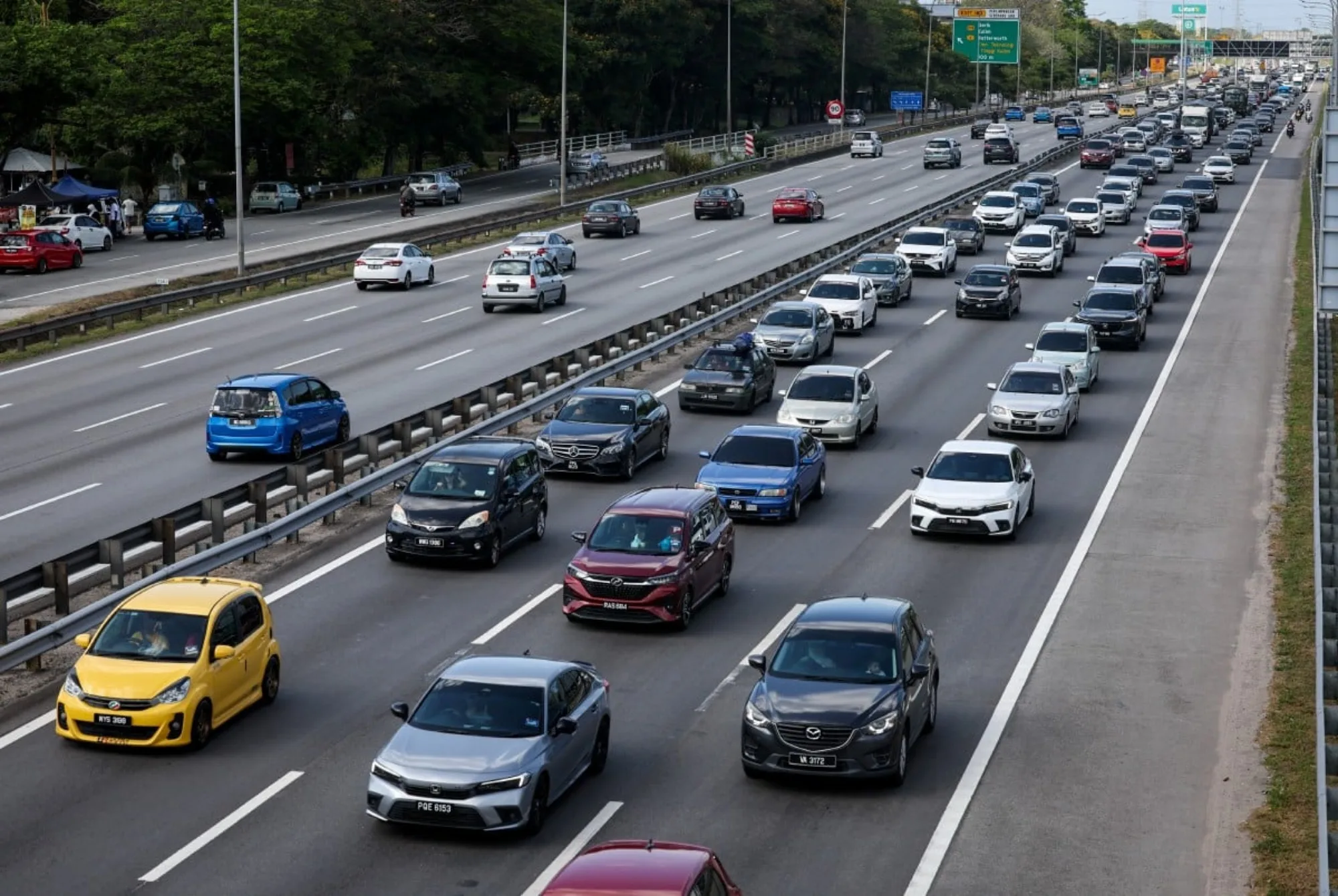 Traffic during festival with the activation of smartlane